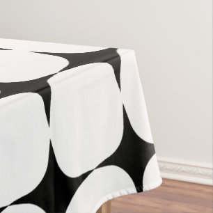 Toalha De Mesa Padrão preto e branco moderno de Meio século sim