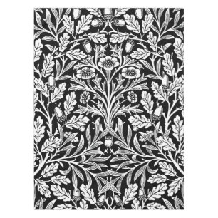 Toalha De Mesa Padrão Preto e Branco Vintage de Carvalho William