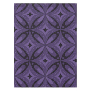 Toalha De Mesa Padrão Retro de Cor Roxo Escuro