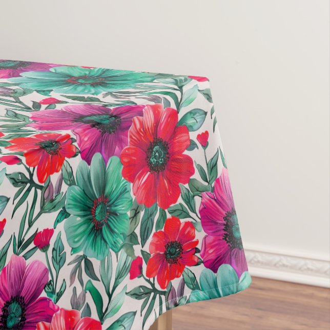 Toalha De Mesa Padrão retro de moda russa floral (Posição Original)