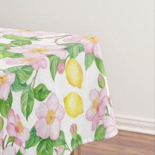 Toalha De Mesa Padrão Rosa Floral Lemons