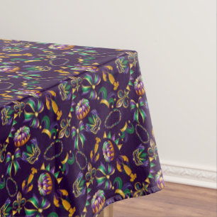 Toalha De Mesa Padrão Roxo do Mardi Gras