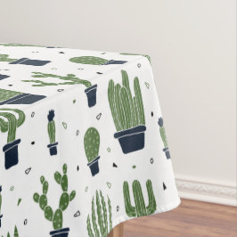 Toalha De Mesa Padrão Rustic Dark Green Cactus Desert