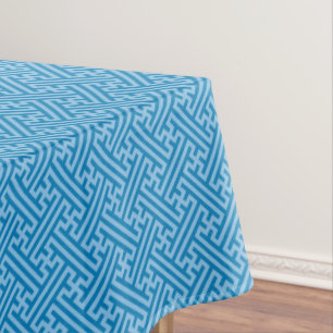 Toalha De Mesa Padrão Sayagata, japonês, azul e azul-bebê