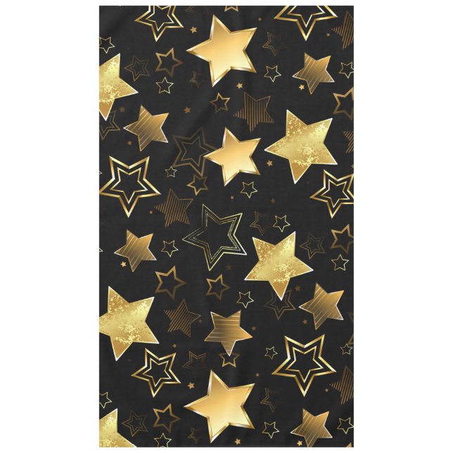Toalha De Mesa Padrão sem costura com estrelas de Ouro (Frente)