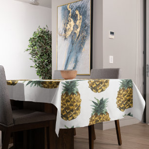 Toalha De Mesa Padrão Sem Costura De Abacaxi De Aquarelas Tropica