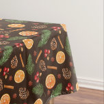 Toalha De Mesa Padrão sem costura Rustic Winter Botanic Christmas<br><div class="desc">Padrões sem rumo Rustic Winter Botanical Christmas Tablecloth. Elementos dispersos de fatias laranja do estilo aquarela, bastões de canela, pinecones, ramos verdes, bagas e anis estrelado. Um impressão quente e convidativo para decorar sua mesa. O padrão do azulejo pode ser escalado para cima ou para baixo, dependendo de sua preferência....</div>