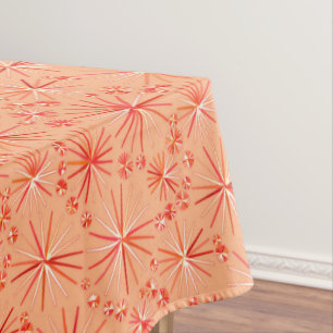 Toalha De Mesa Padrão Sputnik do meio século, Sombras de Coral