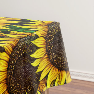 Toalha De Mesa Padrão Sunny Large Sunflower