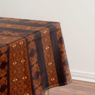 Toalha De Mesa Padrão Tribal Marrom e Preto
