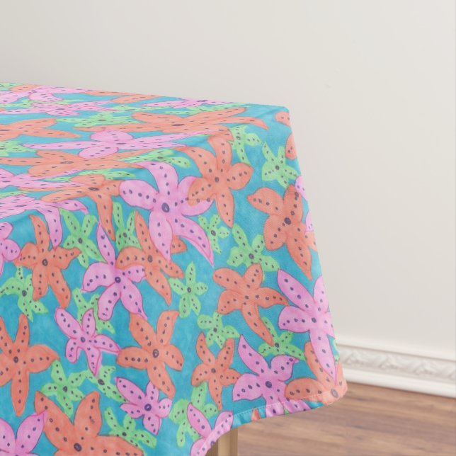 Toalha De Mesa Padrão Tropical de Starfish (Posição Original)