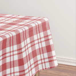 Toalha De Mesa Padrão Verificado Clássico Vermelho e Branco