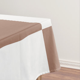 Toalha De Mesa Padrão verificado em branco e Mocha Mousse
