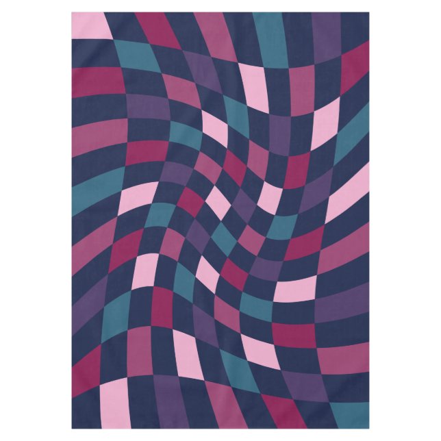 Toalha De Mesa Padrão Verificado por Retro Negrito (Frente)