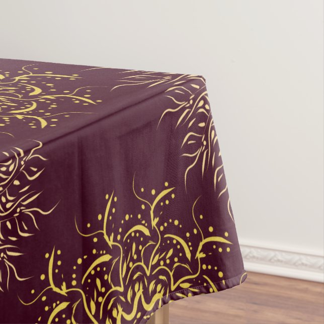 Toalha De Mesa padrão vermelho ornamental (Posição Original)