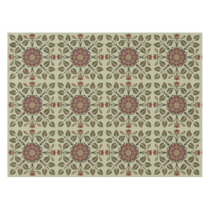 Toalha De Mesa Padrão Vitoriano Rosa Tudor Audsley Vintage Arte