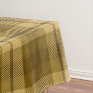 Toalha De Mesa Padrão Xadrez Marrom