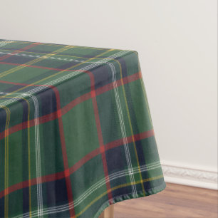 Toalha De Mesa Padrão Xadrez Tártan Clássico Verde e Vermelho