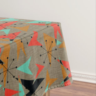 Toalha De Mesa Padrões atômicos, Tablecloth de estilo de Anos 50,