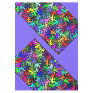 Toalha De Mesa Padrões de Geckos Mosaicos - colorido