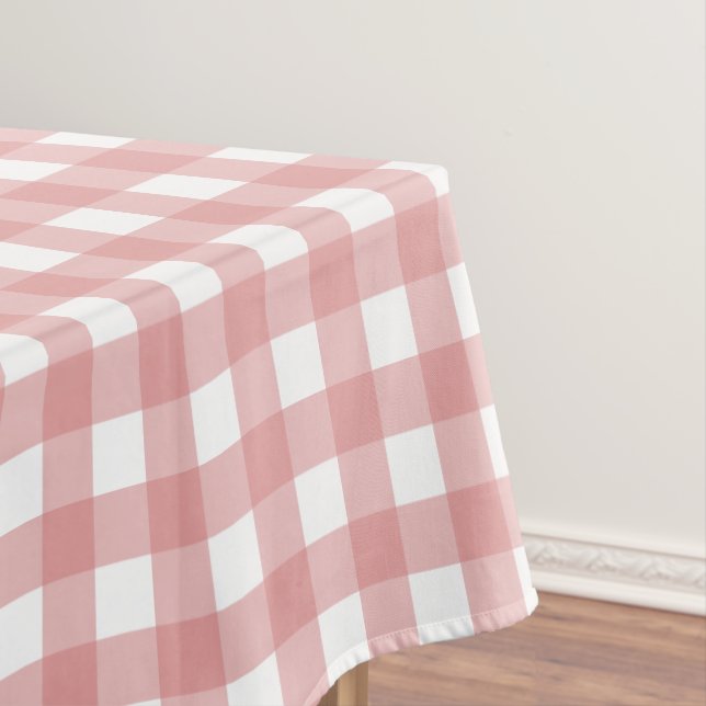 Toalha De Mesa Padrões de Gingham Retroativos, Rosa e Listras Bra (Posição Original)
