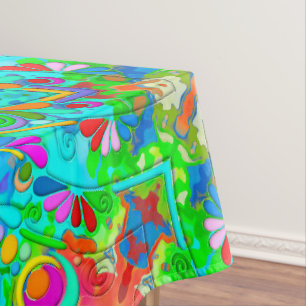 Toalha De Mesa Padrões De Mão E Digitalmente Pintados Artigo 18º