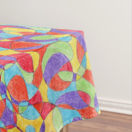 Toalha De Mesa Padrões de Portas de Crayon Desenhado à Mão