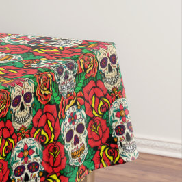 Toalha De Mesa Padrões de Skulls Florais
