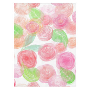 Toalha De Mesa Padrões Florais De Aquarela Elegante
