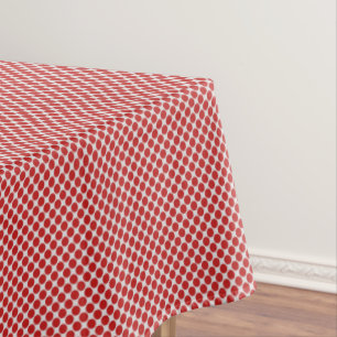 Toalha De Mesa Padrões Gráficos Diagonais de Pontos Vermelho Bran