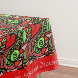 Toalha De Mesa Padrões Românticos do Abstrato de Retro Corações V