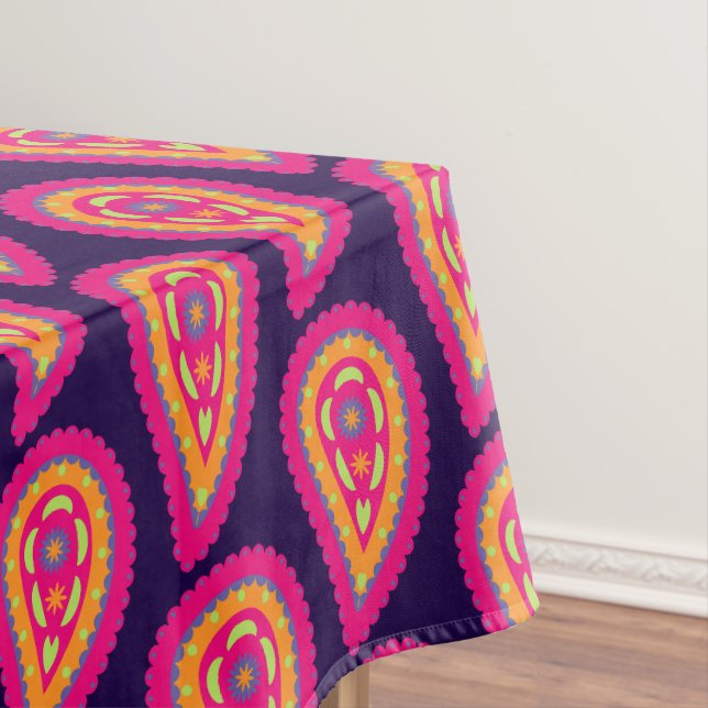 Toalha De Mesa Paisley Colorido (Posição Original)