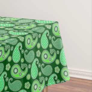 Toalha De Mesa Paisley, Emerald e Jade Green