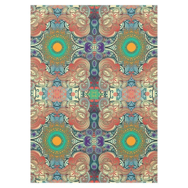 Toalha De Mesa Paisley Mosaic Patterno I + suas ideias (Frente)
