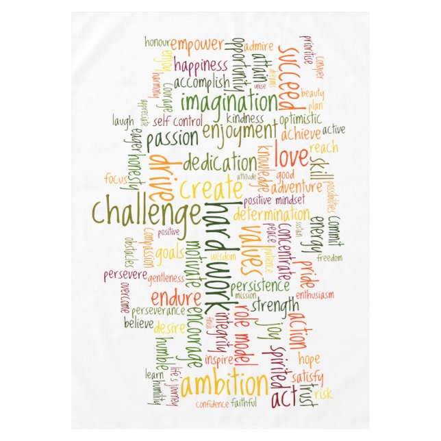 Toalha De Mesa Palavras Motivacionais #2 (Frente)