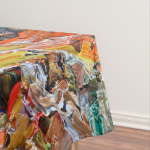 Toalha De Mesa Paleta do Artista: Padrão Expressivo de Pinceladas