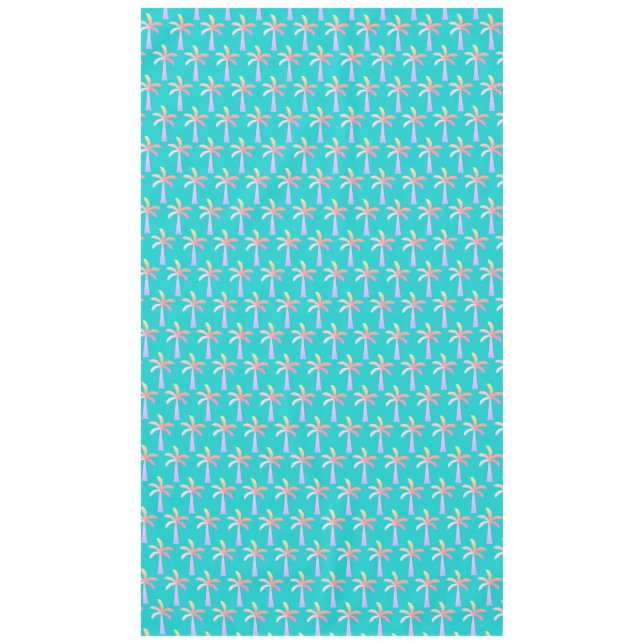 Toalha De Mesa Palm Primaveras Caribe Árvore Tropical Azul (Frente)