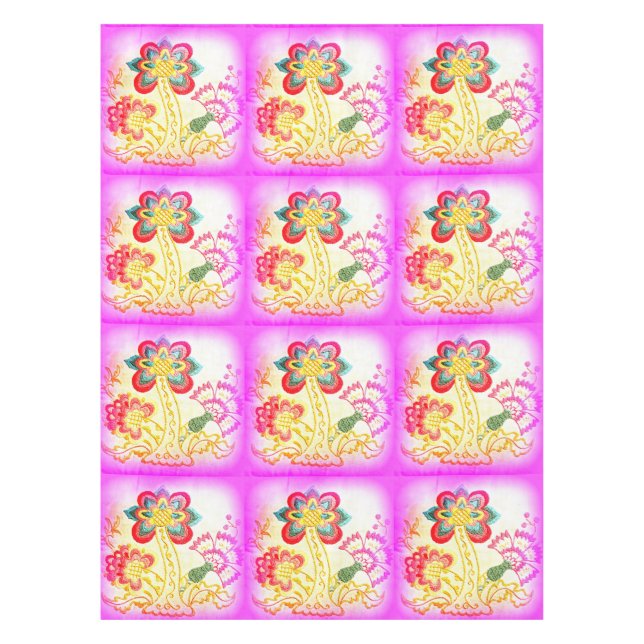 Toalha De Mesa palmeira rosa (Frente)