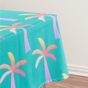 Toalha De Mesa Palmeira Tropical Caribe Azul de Palm Springs