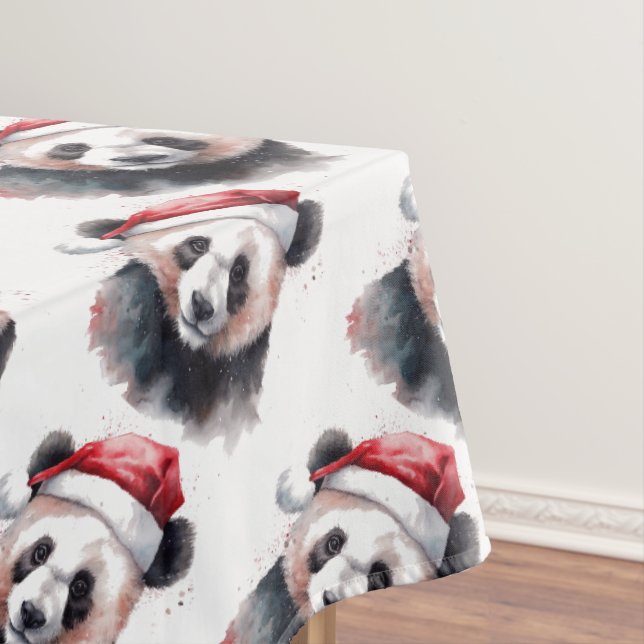 Toalha De Mesa Panda de Natal (Posição Original)
