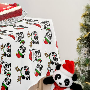 Toalha De Mesa Pandas de Natal