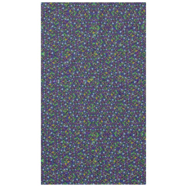 Toalha De Mesa Pansies [purple] 60x104 Large cotton table cloth (Frente)