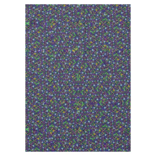 Toalha De Mesa Pansies [purple] 60x84 Table cloth cotton (Frente)