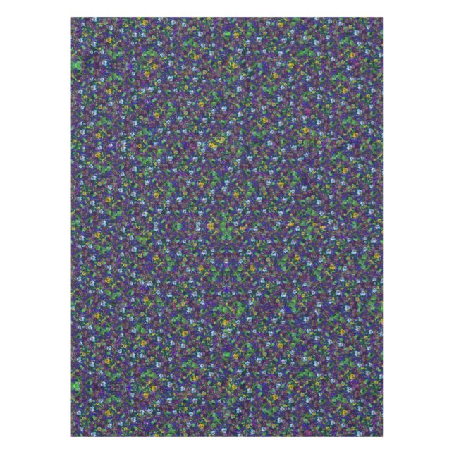 Toalha De Mesa Pansies [purple] table cloth 52x70 cotton (Frente)