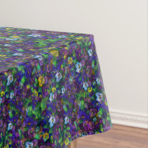 Pansies [purple] table cloth 52x70 cotton