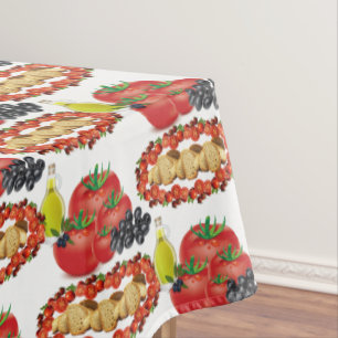Toalha De Mesa Pão de Azeite de Tomate Branco