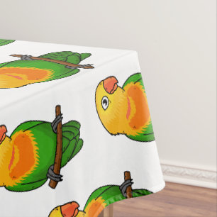 Toalha De Mesa Papagaio de desenho animado de pássaro amoroso fof
