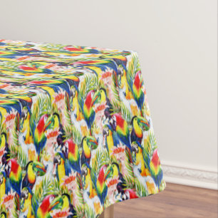 Toalha De Mesa Papagaios e folhas de palmeira