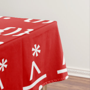Toalha De Mesa Papai Noel com Beard Christmas Emoticon