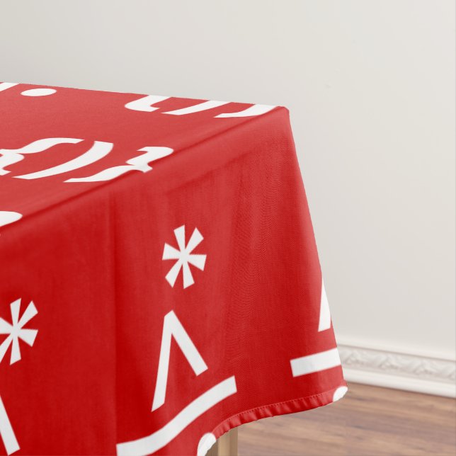Toalha De Mesa Papai Noel com Beard Christmas Emoticon (Posição Original)